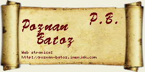 Poznan Batoz vizit kartica